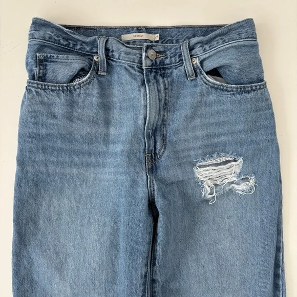 Levi's Women's '94 Baggy Jeans Straight Leg Mid Rise 90s Distressed Size 28 - Picture 4 of 12